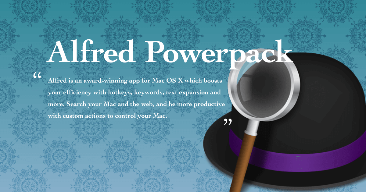 ランチャーアプリのAlfred3が便利だったのでPowerPackを購入しました!!これで快適なランチャー生活を randum