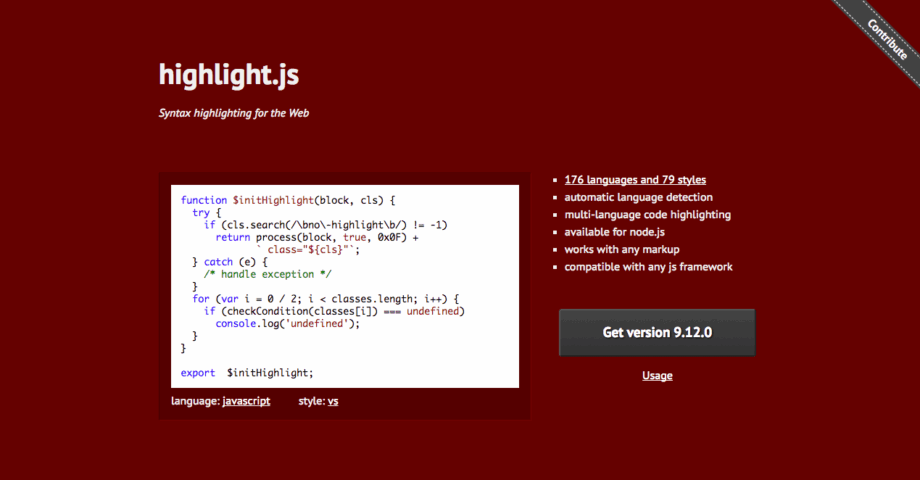 Highlight.js トップページ