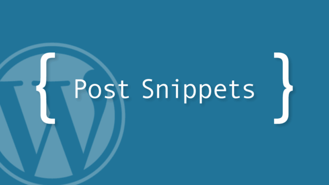 PostSnippets