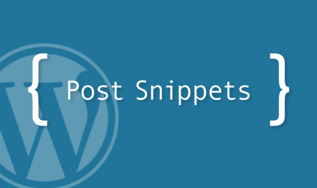 PostSnippets
