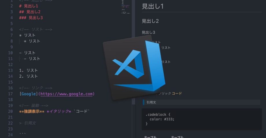 Visual Studio CodeをMarkdownエディタとして使う
