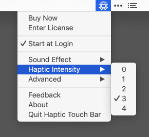 Haptic Intensity