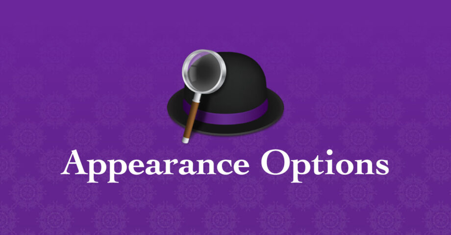 Alfred 4のAppearance Optionsから外観の設定を行う