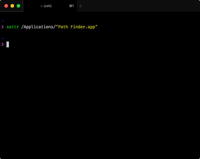 xattr /Applications/"Path Finder.app"