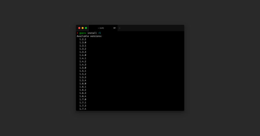 goenvを使って、MacにGo言語をインストールする