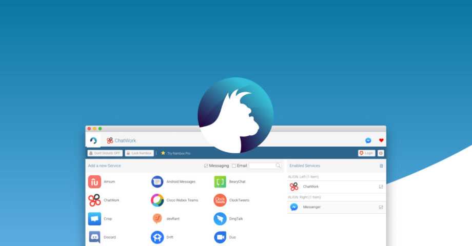 チャットサービス統合アプリの「Rambox」