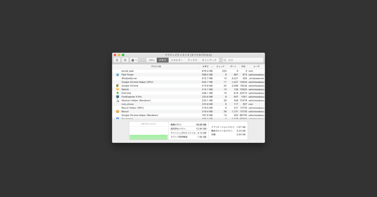 mds？kernel_task？アクティビティモニタで表示されるパッと見なにか分からないプロセス名まとめ