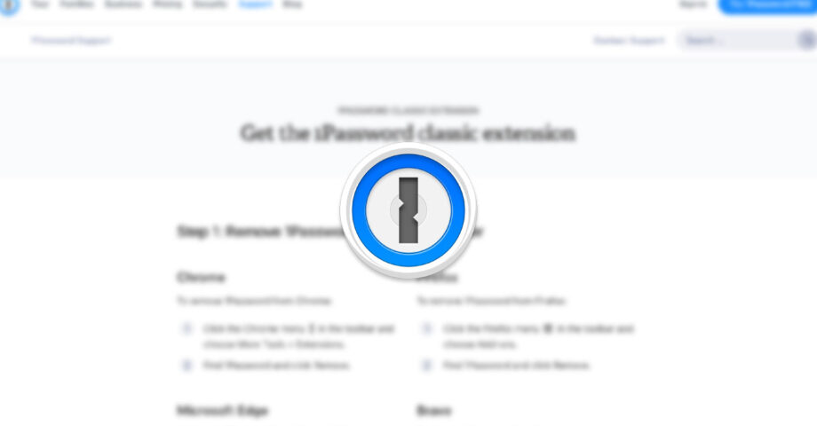 1PasswordのChrome拡張機能 (パソコンのアプリが必要)のインストール場所が分かりにくい