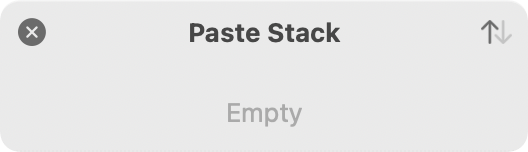Paste Stackパネルの表示