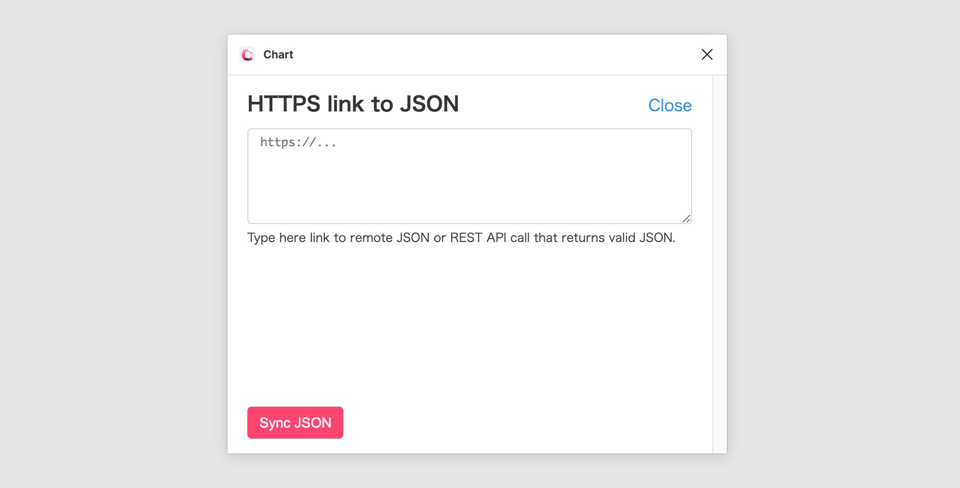 「HTTPS link to JSON」