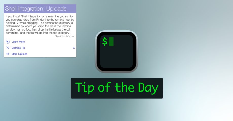 iTerm2で起動時に左上に表示される「Tip of the Day（今日のTip）」を非表示にする方法