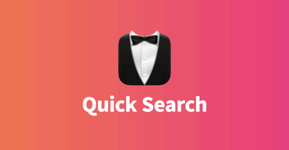 Bartenderの「Quick Search menu bar items」でメニューアイコンを検索してアクティブにする方法